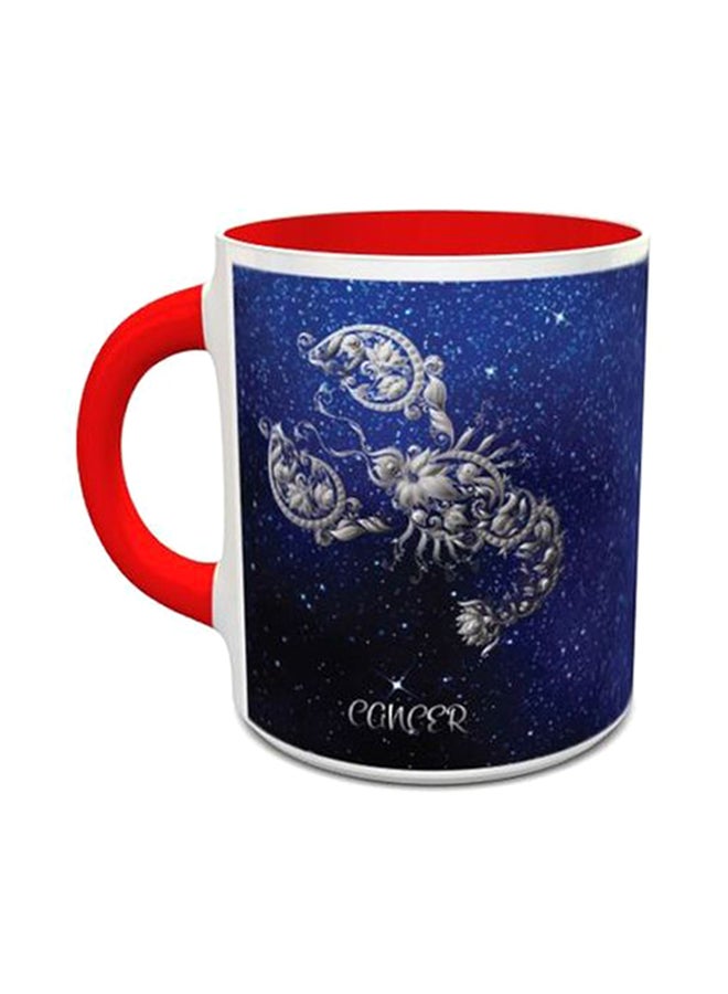 إمبريس قدح قهوة مطبوع عليه عبارة "Cancer" أزرق/ رمادي/ أحمر