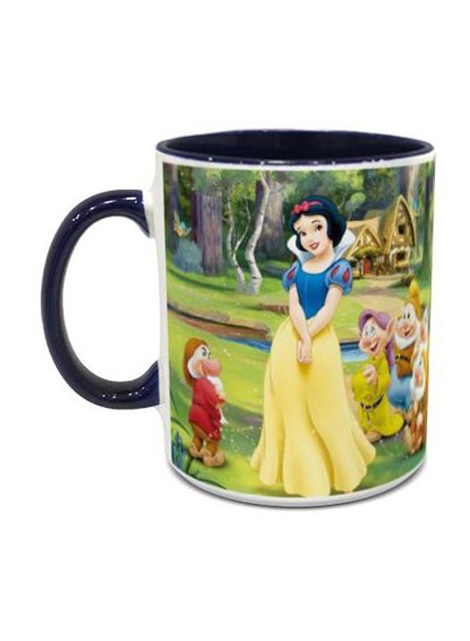 Snow White And Warf Design 1001 Coffee Mug Yellow/Green/Black