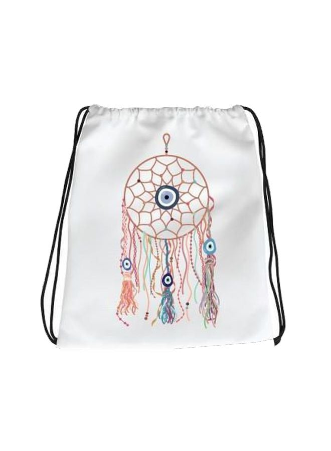 إمبريس حقيبة ظهر رياضية مطبوع عليها نقش صائد الأحلام وعين الحاسد التركي أبيض / وردي / أزرق