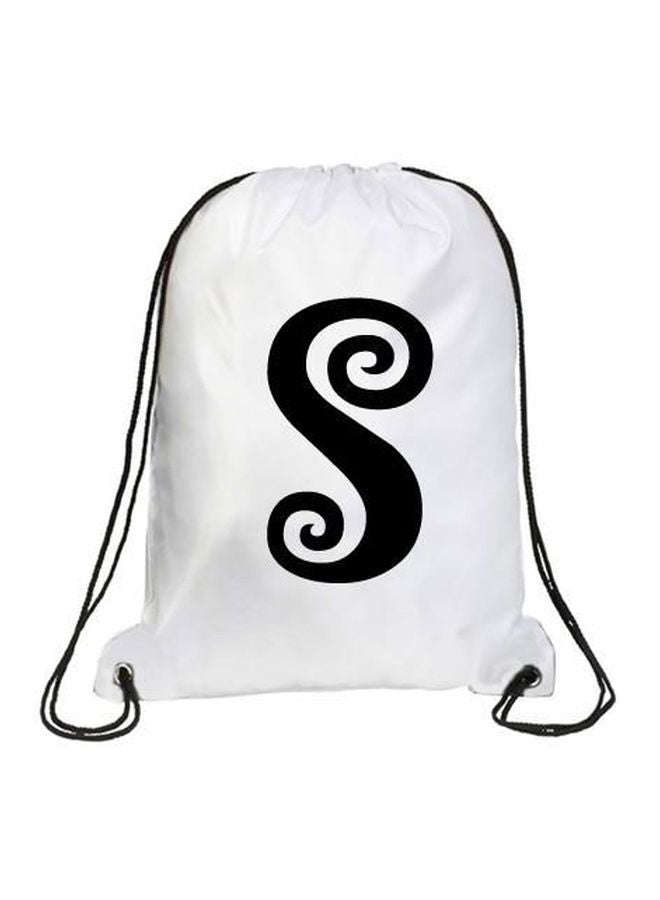 إمبريس حقيبة الظهر جوكر الرياضية مطبوع عليها حرف S أبيض/ أسود