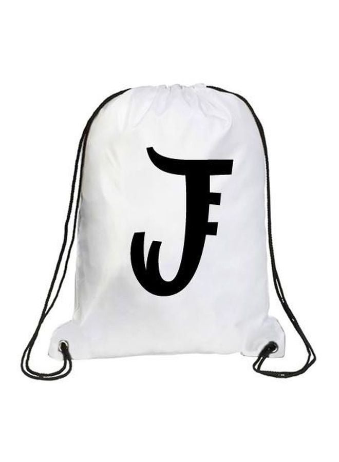 إمبريس حقيبة الظهر جوكر الرياضية مطبوع عليها حرف J أبيض/ أسود