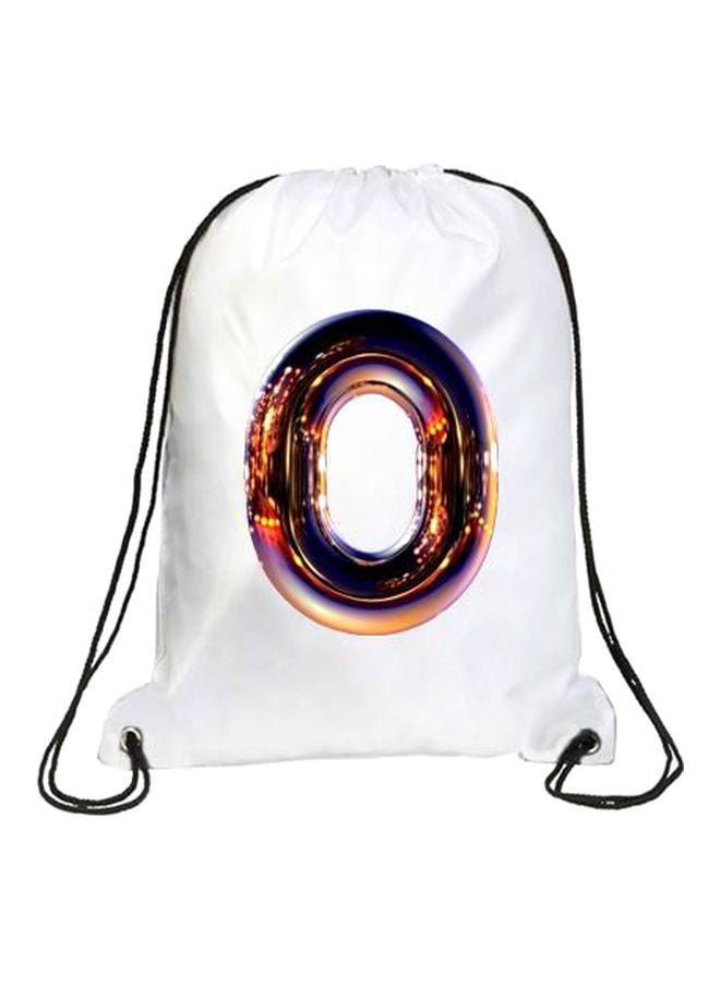 إمبريس حقيبة الظهر نايت كروم برباط ومطبوع عليها حرف O أبيض/ذهبي/أسود