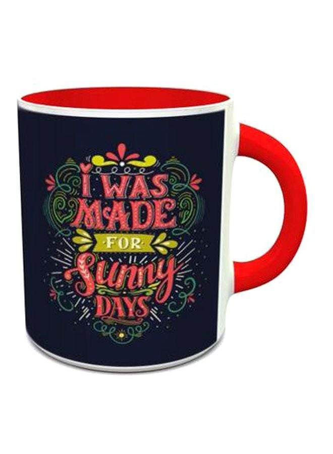 إمبريس كوب 579 مطبوع بعبارة "Sunny Days" أسود/وردي/أحمر