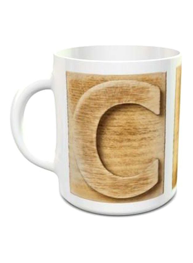 Alphabet C Design 116 Tea Cup White/Beige - v1550485022/N21145290A_1