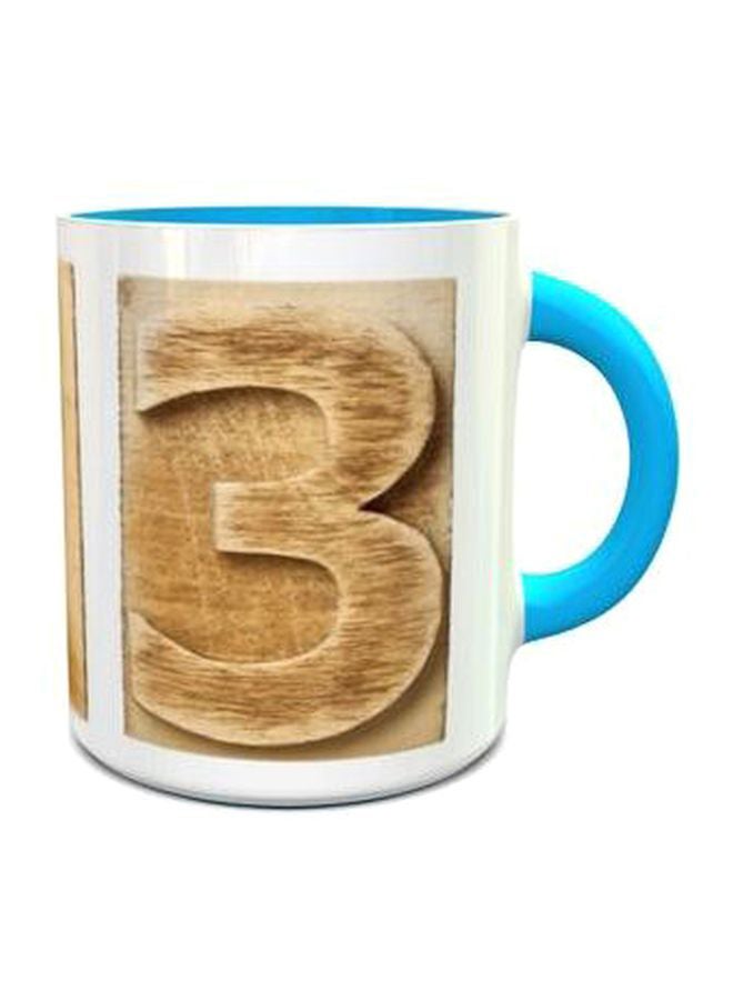 إمبريس قدح 412 بتصميم الرقم 3 أزرق/بني/أبيض