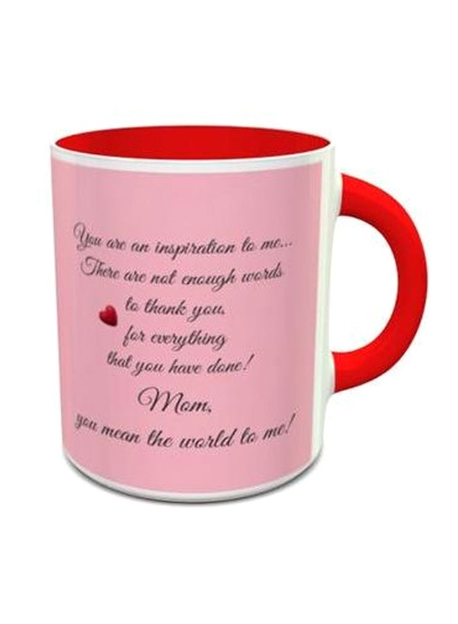 إمبريس كوب بتصميم102 مطبوع عليه أمنية للاحتفال بعيد ميلاد الأم وردي/أحمر/أسود