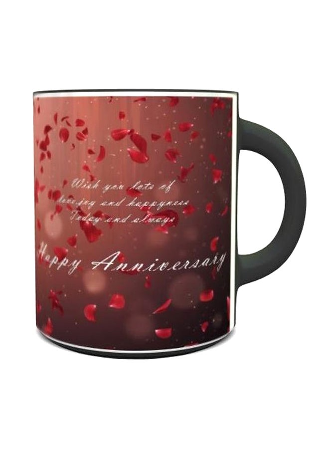 إمبريس مج قهوة بطبعة تعبر عن ذكرى الزواج طراز 101 أسود/ بني/ أبيض