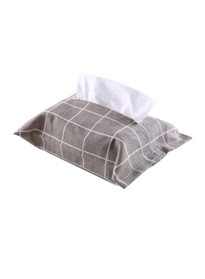 Decorative Tissue Box Cover Grey 25.5x17.8centimeter  - Image 1