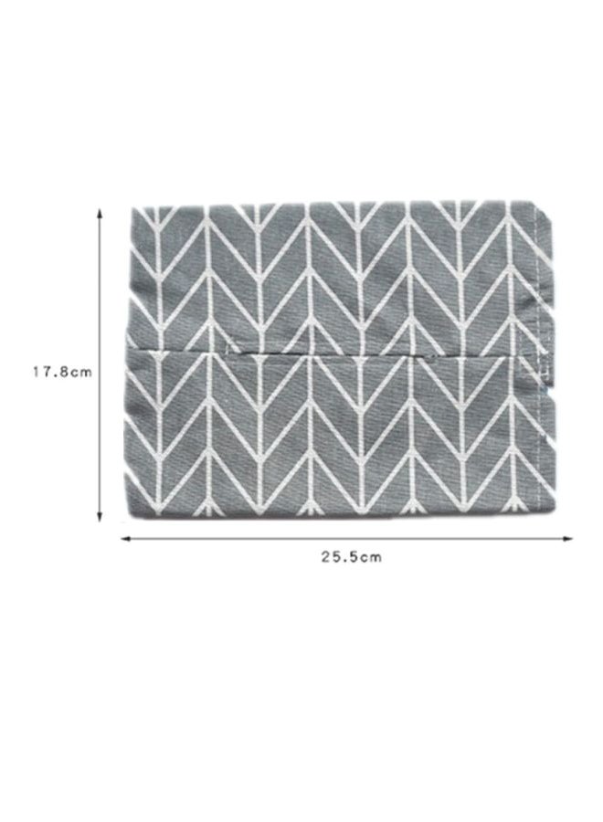 Decorative Tissue Box Cover Grey 25.5x17.8centimeter  - Image 2