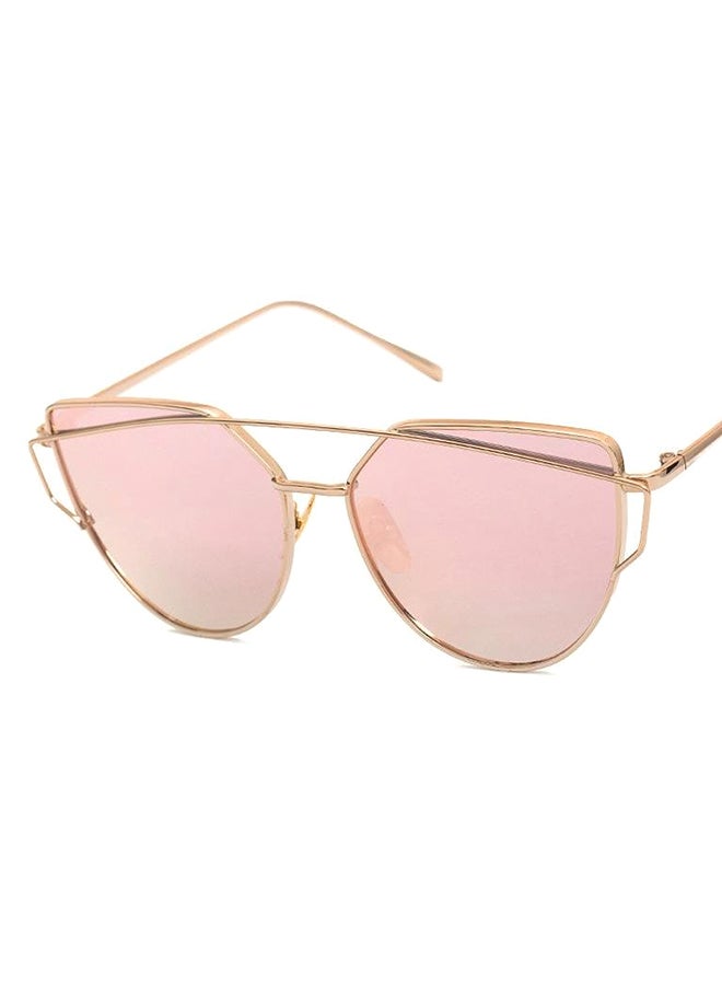 Beauenty Women's Metal Frame Vintage Coating Mirror Sunglasses - Lens Size: 55 mm - Image 3