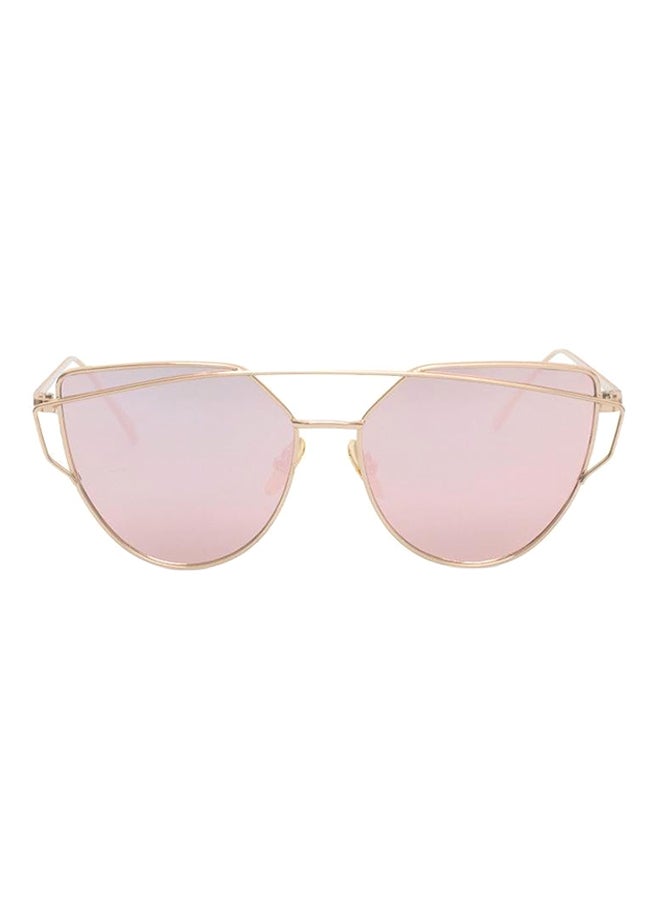 Beauenty Women's Metal Frame Vintage Coating Mirror Sunglasses - Lens Size: 55 mm - Image 1