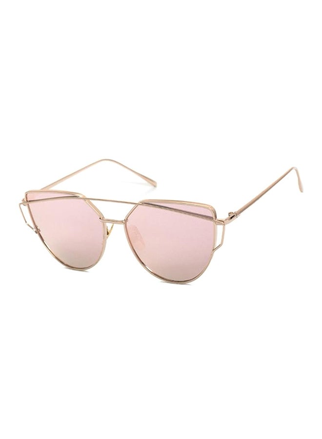 Beauenty Women's Metal Frame Vintage Coating Mirror Sunglasses - Lens Size: 55 mm - Image 2