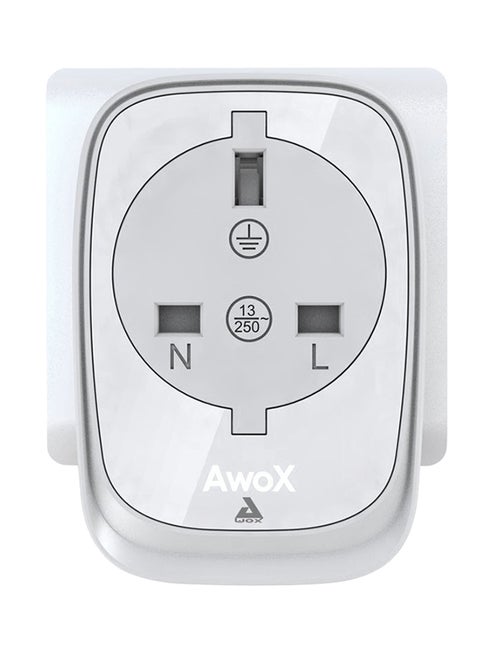 Smart Socket Adapter With Bluetooth Control White 11cm