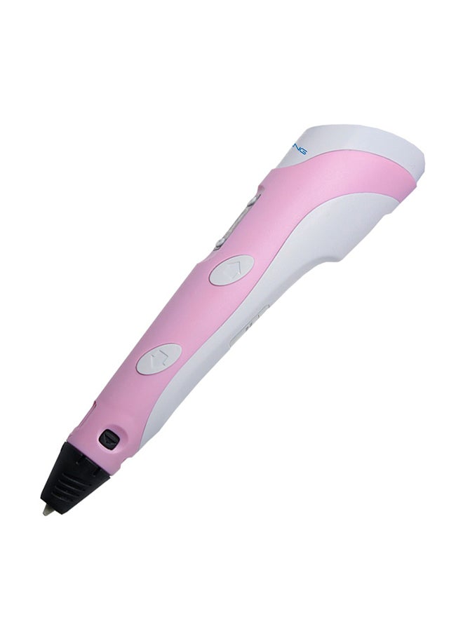 Generic - 3D Printing-Pen With Adjustable Speed And Temperature (EU Plug) Pink/White - Image 1
