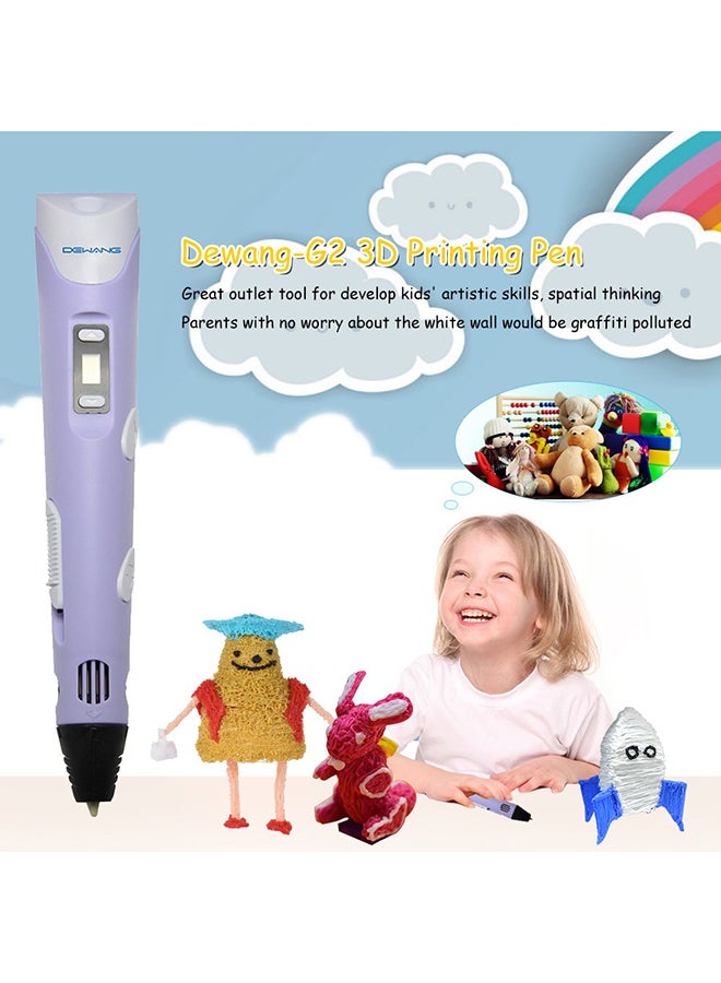 3D Printing Pen With Adjustable Speed And Temperature (AU Plug) Purple/White - Image 4