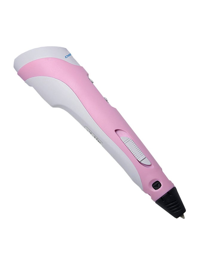 Generic - 3D Printing-Pen With Adjustable Speed And Temperature (EU Plug) Pink/White - Image 1