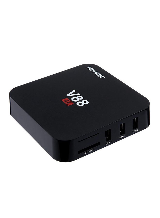 SCISHION - V88 Smart Android 6.0 TV Box EU Plug V2347EU Black - Image 1