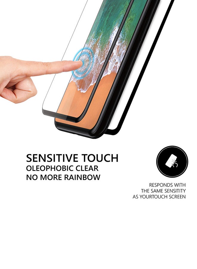 AMAZINGthing Tempered Glass For iPhone X Front And Back Clear/Black - Image 5