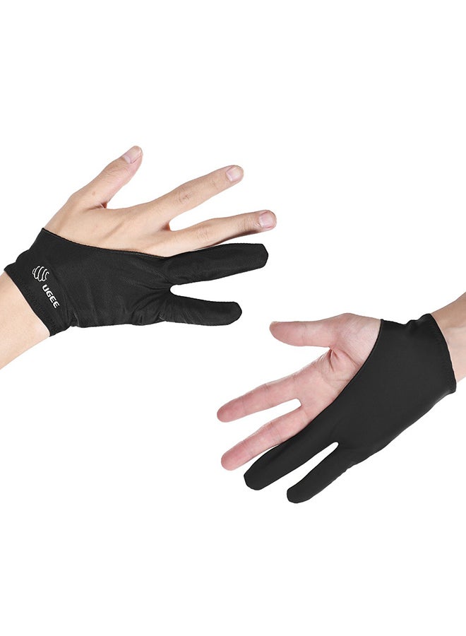 Durable Two-Finger Drawing Glove Black