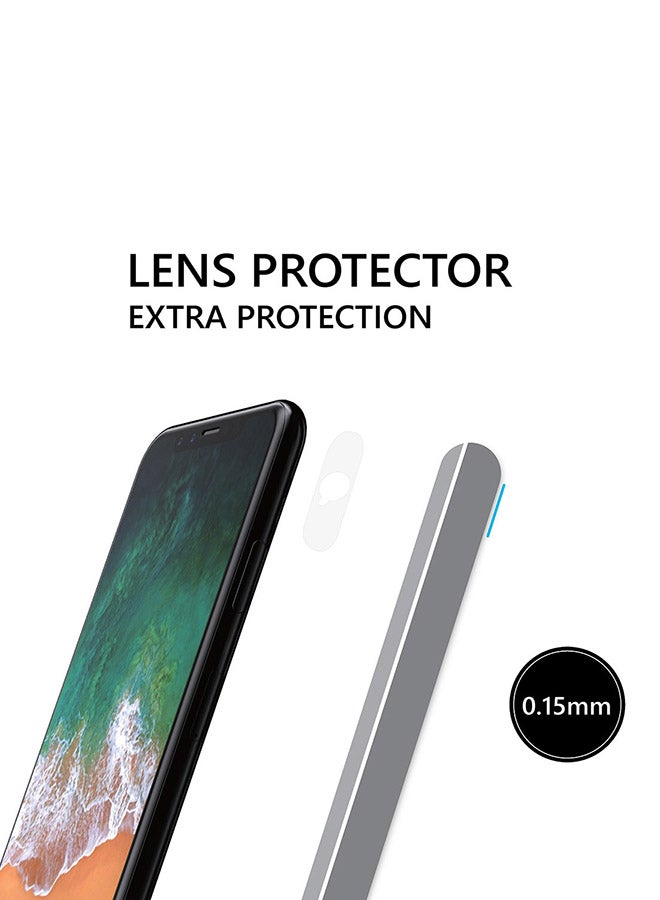 AMAZINGthing Tempered Glass For iPhone X Front And Back Clear/Black - Image 2