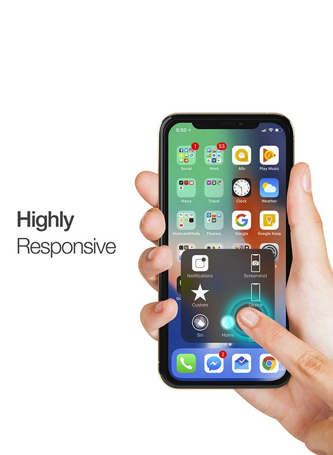 AMAZINGthing Tempered Glass For iPhone XS / X Front And Back Clear/Beige - Image 3