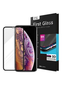 VRS Design 3D Full Cover Curved Edge Tempered Glass For iPhone XS / X Clear  - Image 1
