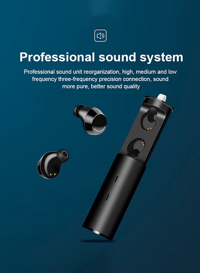 TWS - Stereo Earphones With Charging Box Black - Image 1