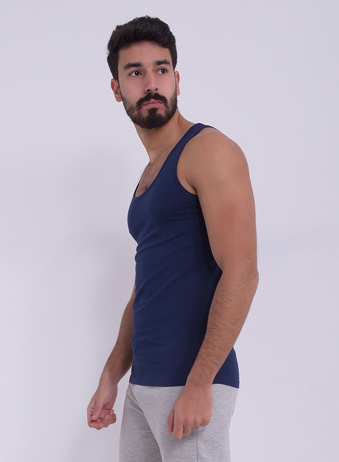 DICE Set Of 3 Sleeveless Undershirts Navy  - Image 1