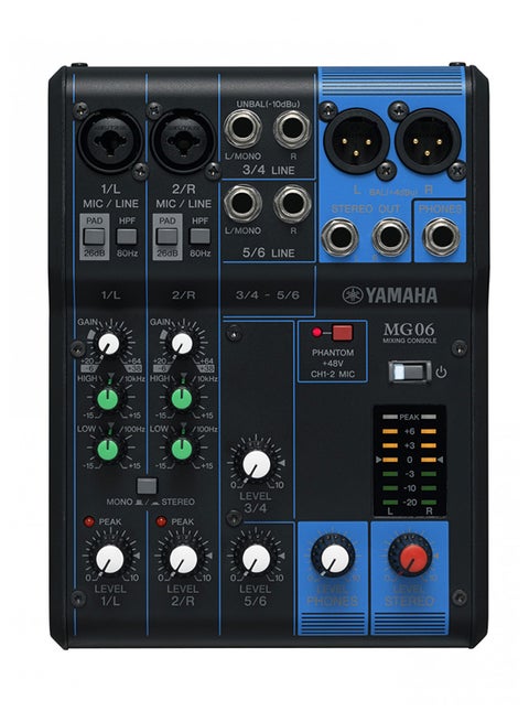 6-Input Digital Mixing Console MG06 Black