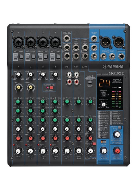10-Input Digital Mixing Console MG10XU Black