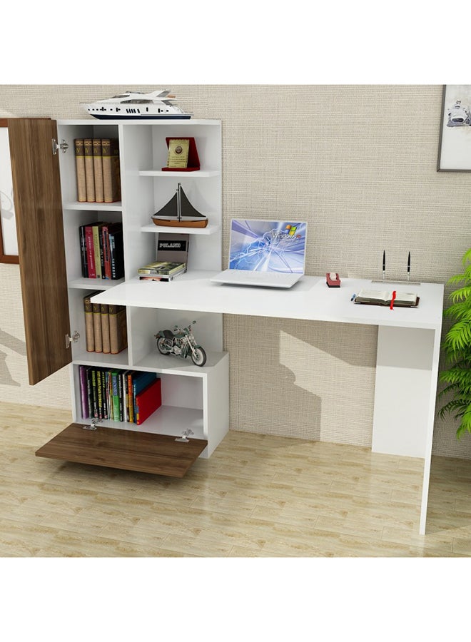 سحابة طاولة مكتب دومينوز أبيض/بني 73x51x120سم - Image 4