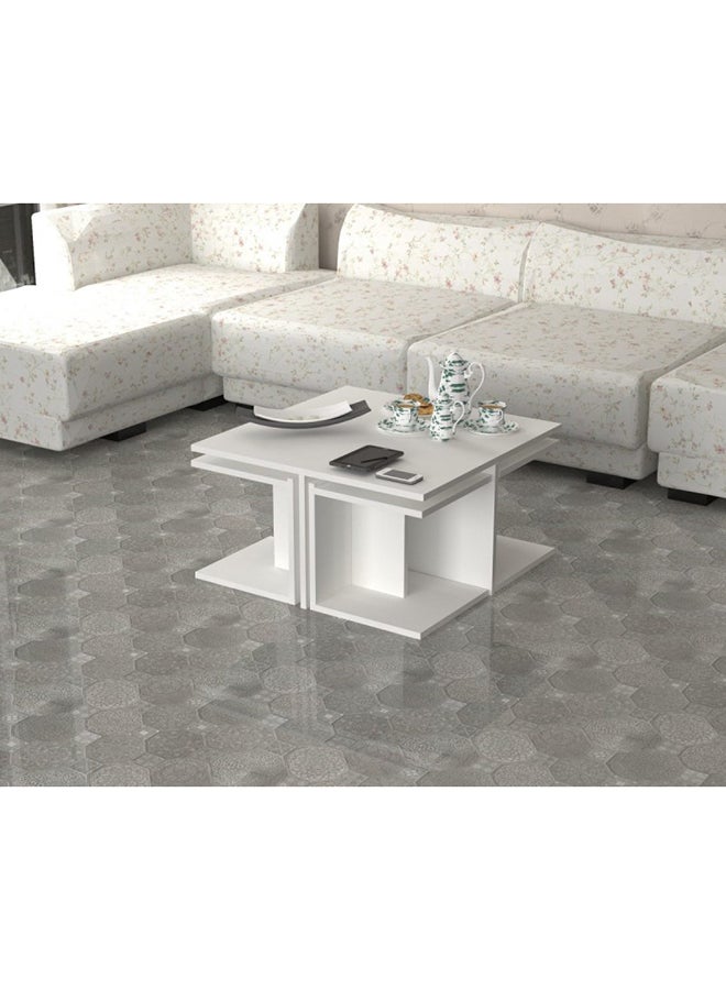 سحابة طاولة قهوة هايال أبيض - Image 1