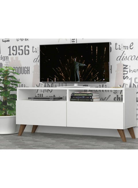 طاولة وحدات ترفيه للتلفزيون طراز Inci TV أبيض 120x50x12سم