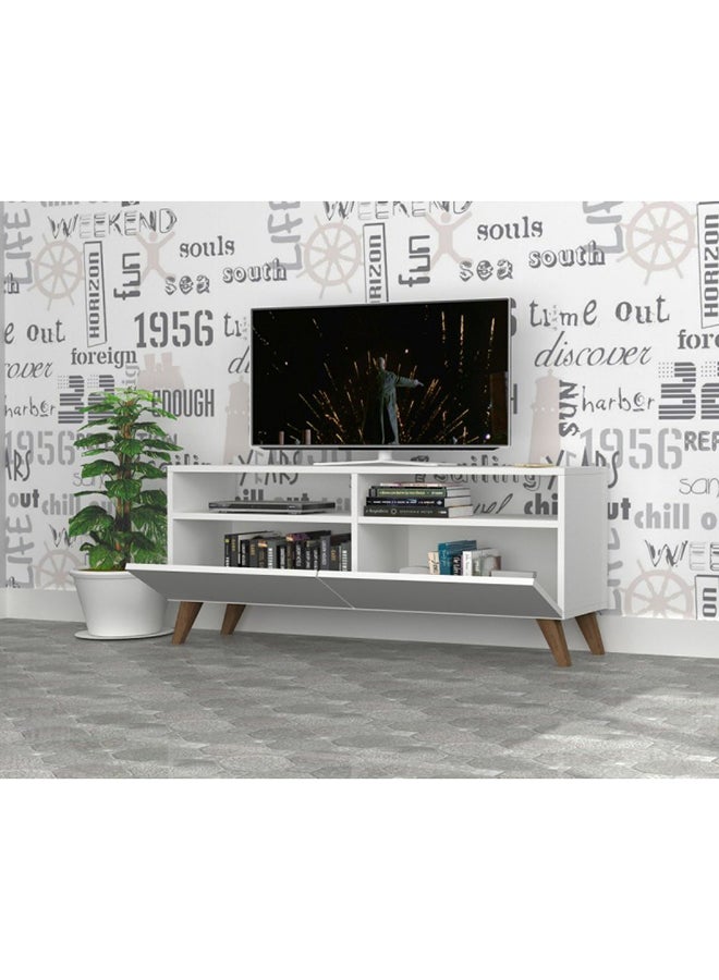طاولة وحدات ترفيه للتلفزيون طراز Inci TV أبيض 120x50x12سم