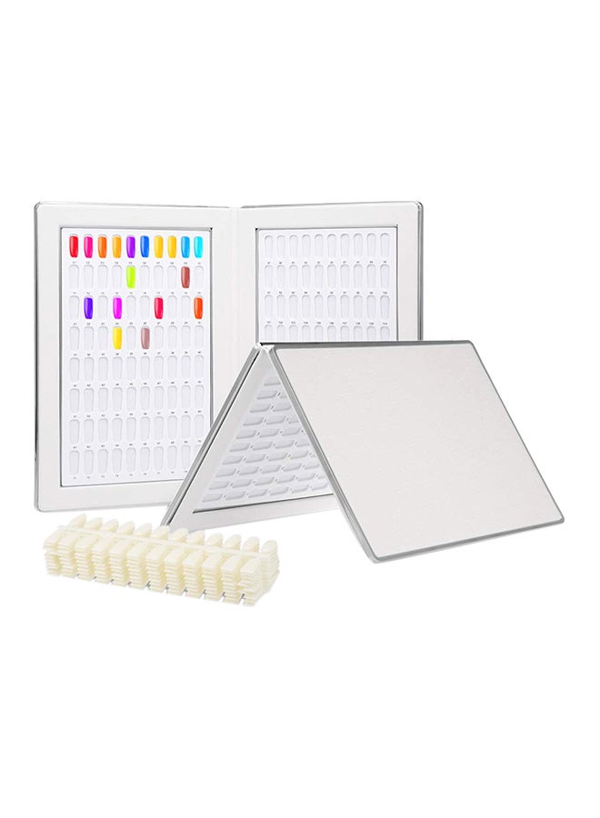 160 Nail Color Display Book With 240-Piece False Nail Tips White - Image 1