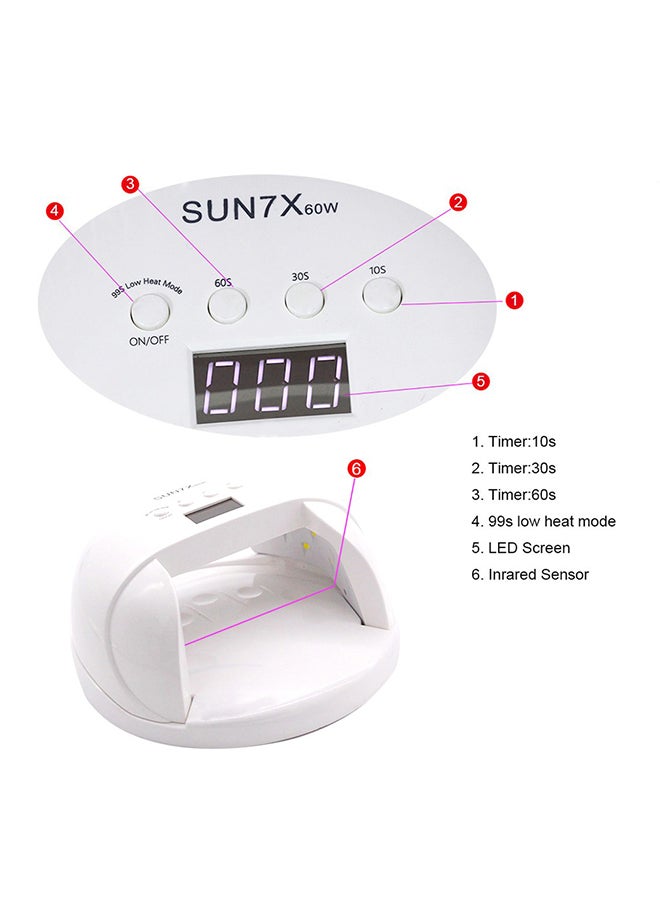 Generic Led UV Nail Lamp Nail Gel Dryer White  - Image 3