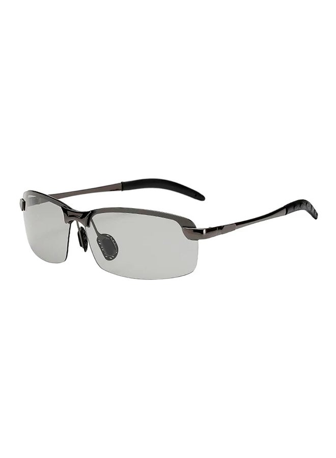 Men's Semi Rimless Rectangular Eyeglasses - Image 1