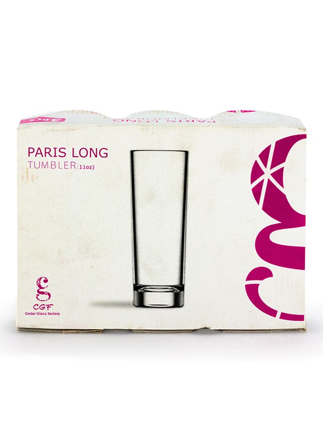 CEDAR GLASS - 6-Piece Paris Long Tumbler Set Clear - Image 1