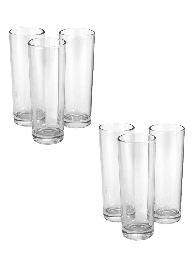 CEDAR GLASS - 6-Piece Paris Long Tumbler Set Clear - Image 1