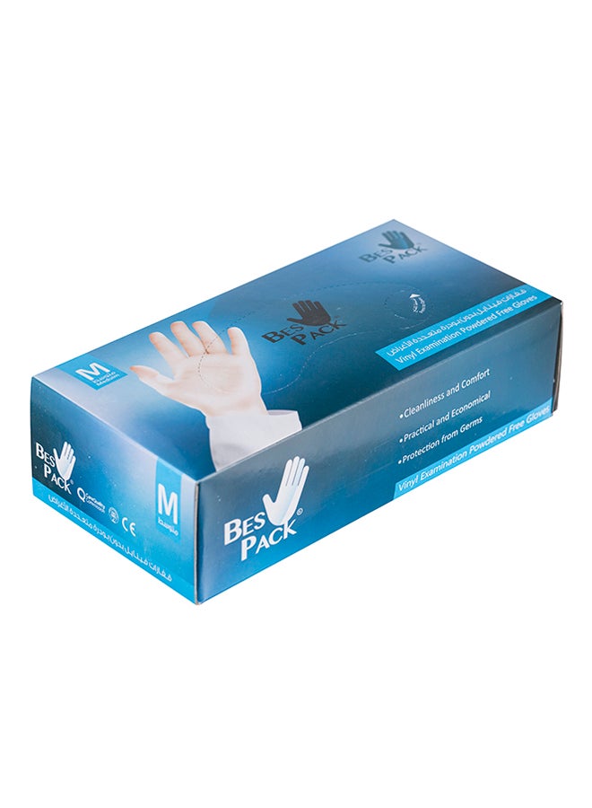 BES PACK Vinyl Gloves Clear Medium - Image 1