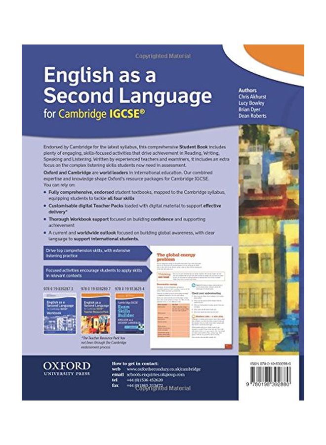English As A Second Language For Cambridge Igcse Paperback English by Chris Akhurst - 01 Nov 2014  - Image 2