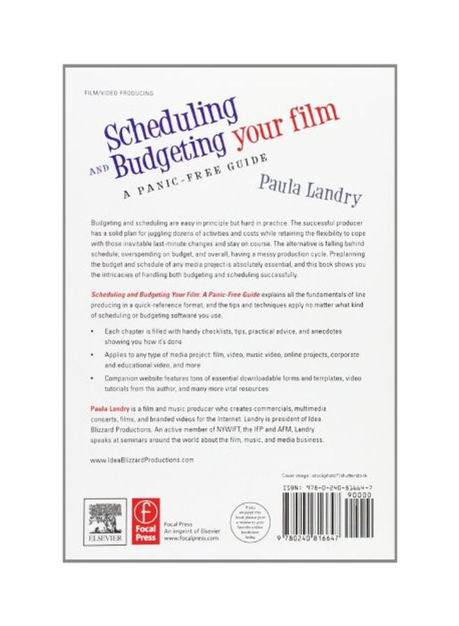 Scheduling And Budgeting Your Film: A Panic-free Guide paperback english - 16 Nov 2011  - Image 2