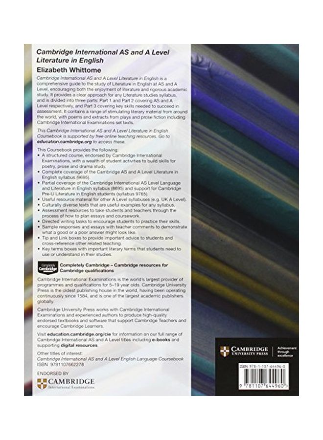 Cambridge International AS And A Level Literature In English Paperback English by Elizabeth Whittome - 15 Sep 2014  - Image 2
