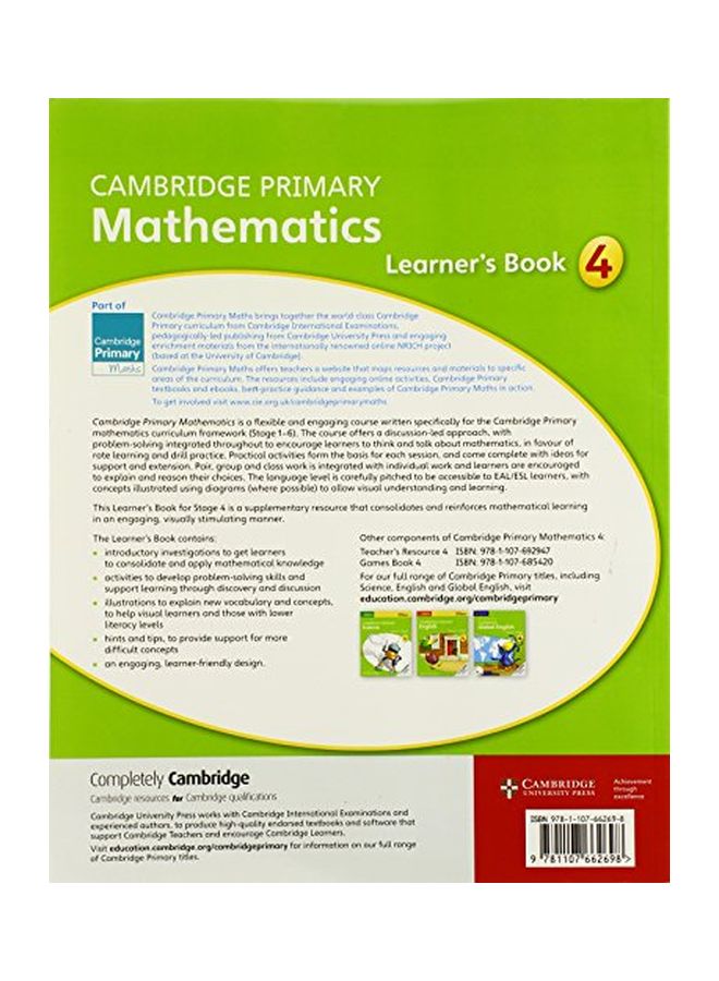 Cambridge Primary Mathematics: Stage 4 Learner's Book Paperback English by Emma Low - 21 Jul 2014 - Image 2