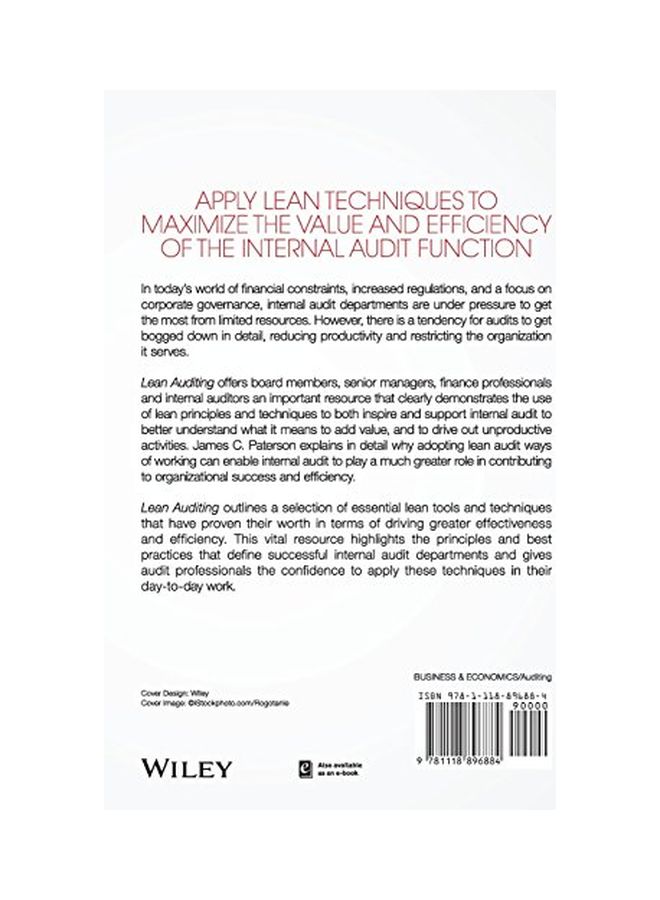 Lean Auditing: Driving Added Value And Efficiency In Internal Audit Hardcover English by Paterson, James C. - 09 Feb 2015  - Image 2