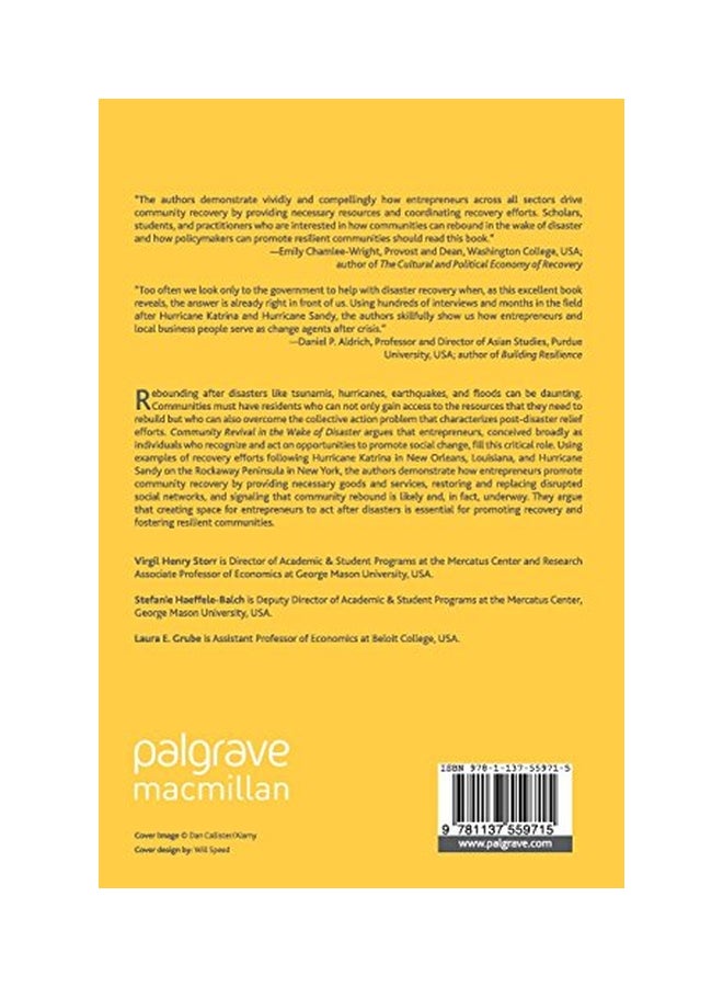 Community Revival In The Wake Of Disaster: Lessons In Local Entrepreneurship paperback english - 14 Oct 2015  - Image 2