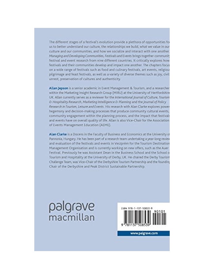 Managing And Developing Communities, Festivals And Events Hardcover English by Alan Clarke - 20 Dec 2015  - Image 2