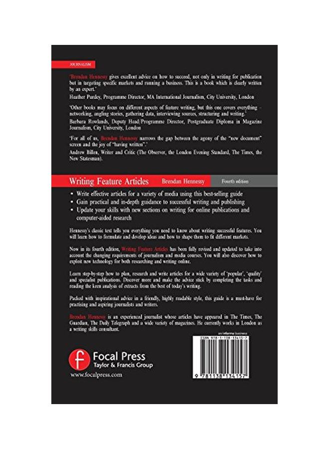 Writing Feature Articles hardcover english - 2 Nov 2015