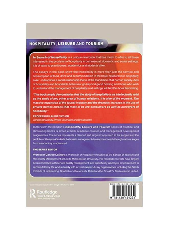In Search Of Hospitality: Theoretical Perspective And Debates hardcover english - 26 Nov 2015 - Image 2