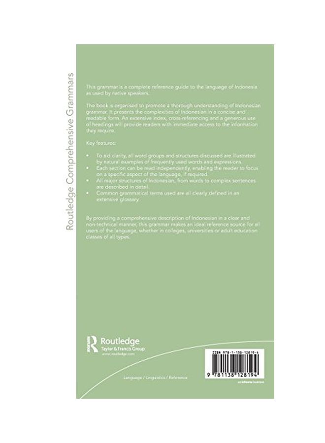 Indonesian: A Comprehensive Grammar Routledge: Comprehensive Grammars Hardcover English by James Neil Sneddon - 27 Aug 2015 - Image 2